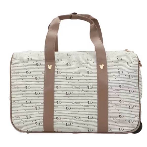 Disney Minnie Mouse Rolling Duffel Bag Women Travel Tote Carry-On - Picture 3 of 14